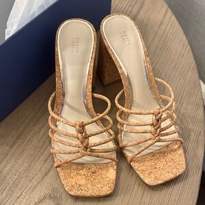 Paige Women's Cork Strappy Heels